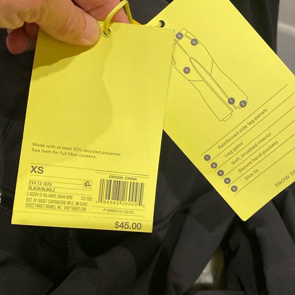 NWT Women's Slim Snowsport Pants - All In Motion Size XS - Black - Picture 4 of 8